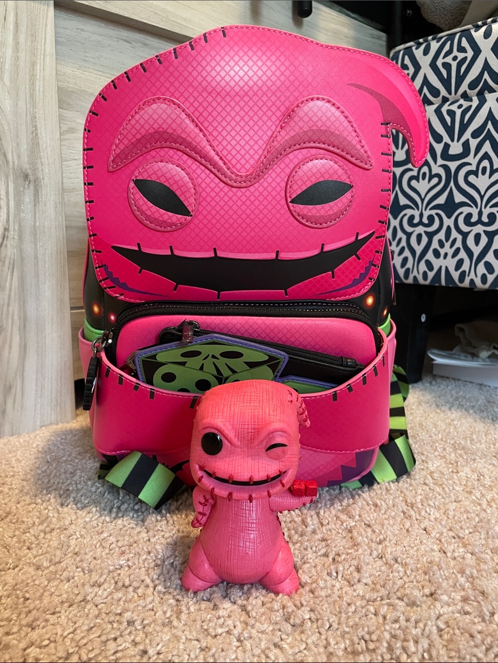 Pop Loungefly Comic Con Pink Oogie Boogie mini backpack + Funko Pop